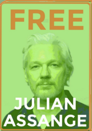 Free Julian Assange Plakat